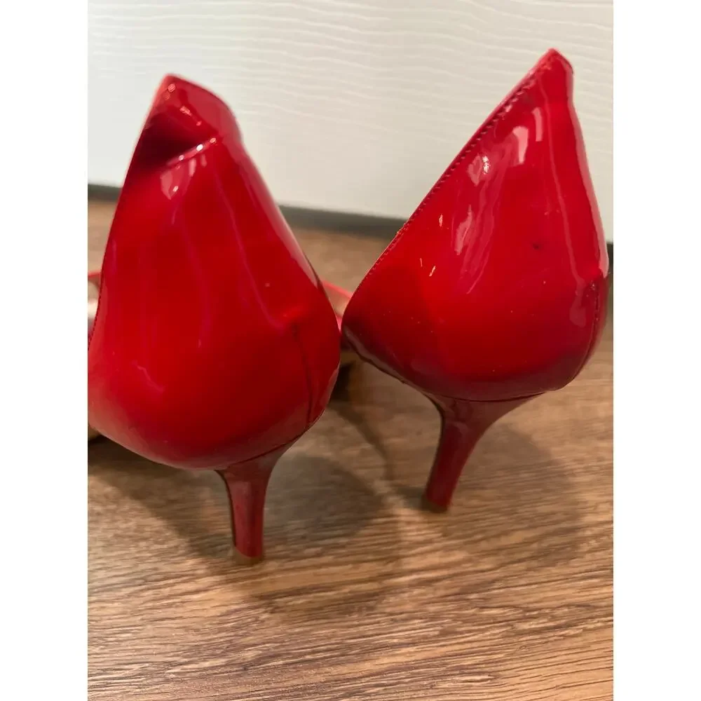 Kate Spade Red Patent Leathers D'Orsay Pumps Women's Size 9 - Picture 9 of 12